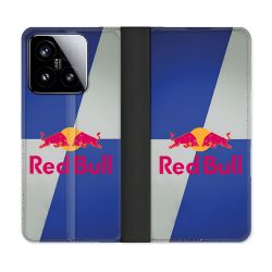 Housse cuir portefeuille Pour Xiaomi 15 Red Bull Classique