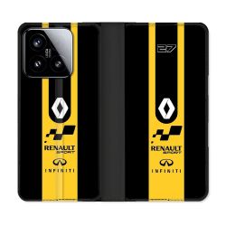 Housse cuir portefeuille Pour Xiaomi 15 Renault