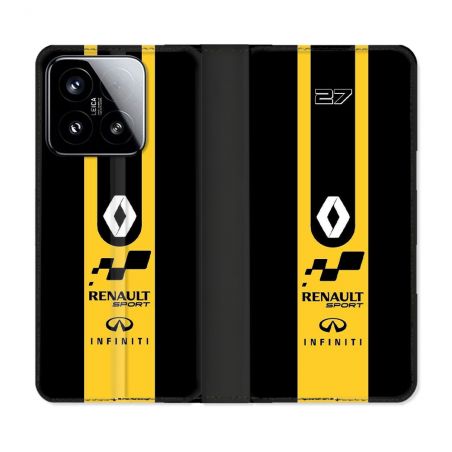 Housse cuir portefeuille Pour Xiaomi 15 Renault