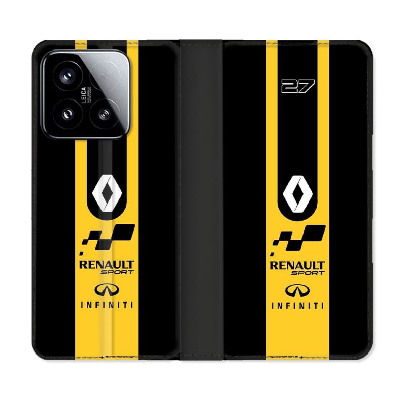 Housse cuir portefeuille Pour Xiaomi 15 Renault
