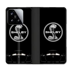 Housse cuir portefeuille Pour Xiaomi 15 Shelby