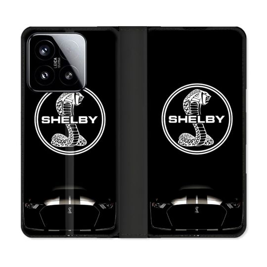 Housse cuir portefeuille Pour Xiaomi 15 Shelby