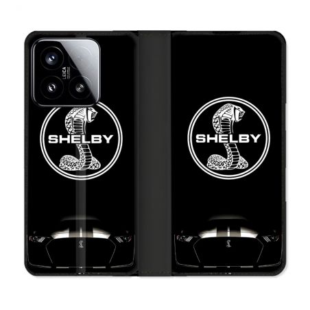 Housse cuir portefeuille Pour Xiaomi 15 Shelby