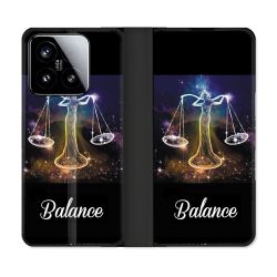 Housse cuir portefeuille Pour Xiaomi 15 Signe Zodiaque 2 Balance