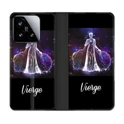 Housse cuir portefeuille Pour Xiaomi 15 Signe Zodiaque 2 Vierge