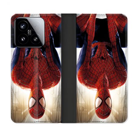 Housse cuir portefeuille Pour Xiaomi 15 Spiderman Invers