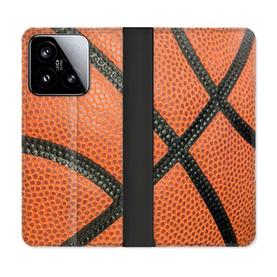 Housse cuir portefeuille Pour Xiaomi 15 Sport Ballon Basket