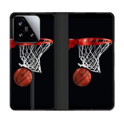 Housse cuir portefeuille Pour Xiaomi 15 Sport Basket Panier