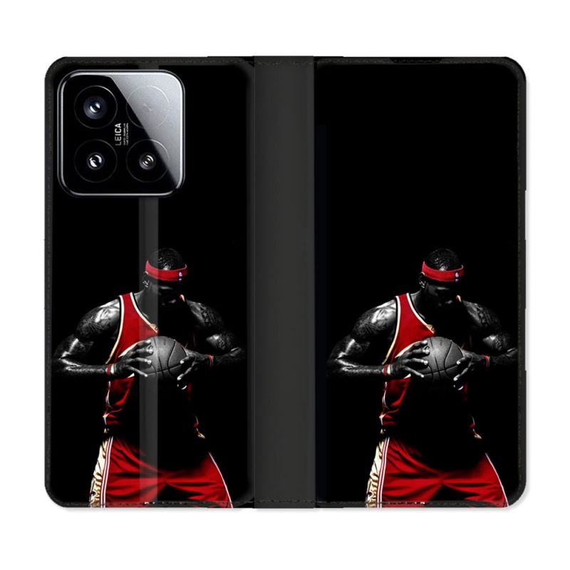Housse cuir portefeuille Pour Xiaomi 15 Sport Basketeur