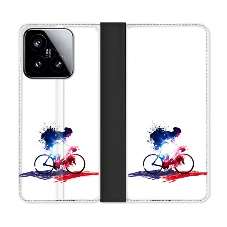Housse cuir portefeuille Pour Xiaomi 15 Sport Cyclisme France