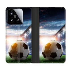 Housse cuir portefeuille Pour Xiaomi 15 Sport Football Stade