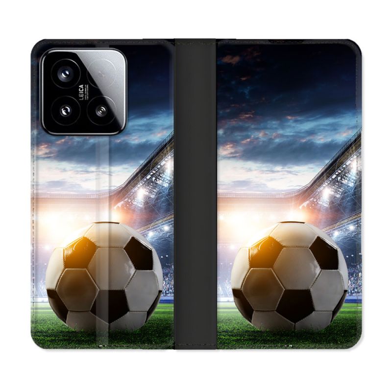 Housse cuir portefeuille Pour Xiaomi 15 Sport Football Stade