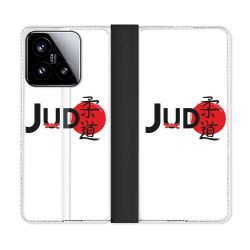 Housse cuir portefeuille Pour Xiaomi 15 Sport Judo Logo