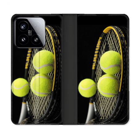 Housse cuir portefeuille Pour Xiaomi 15 Sport Tennis Balls