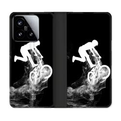 Housse cuir portefeuille Pour Xiaomi 15 Sport VTT Noir