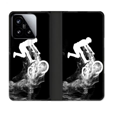 Housse cuir portefeuille Pour Xiaomi 15 Sport VTT Noir