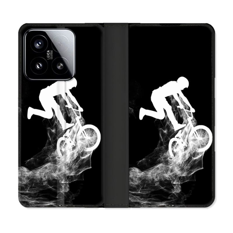 Housse cuir portefeuille Pour Xiaomi 15 Sport VTT Noir