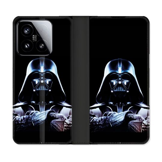 Housse cuir portefeuille Pour Xiaomi 15 Star Wars - Dark Vador Noir