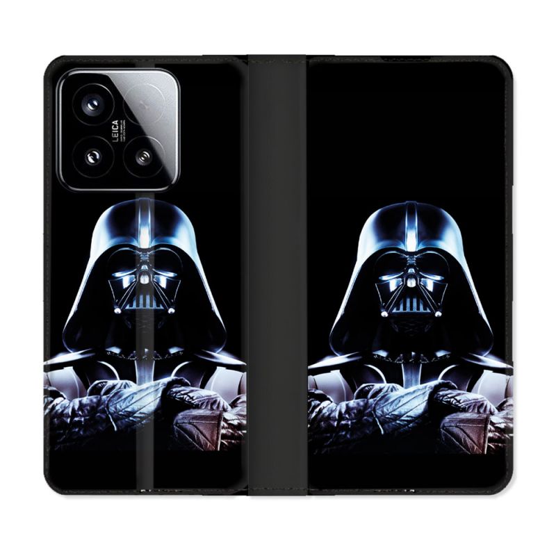 Housse cuir portefeuille Pour Xiaomi 15 Star Wars - Dark Vador Noir