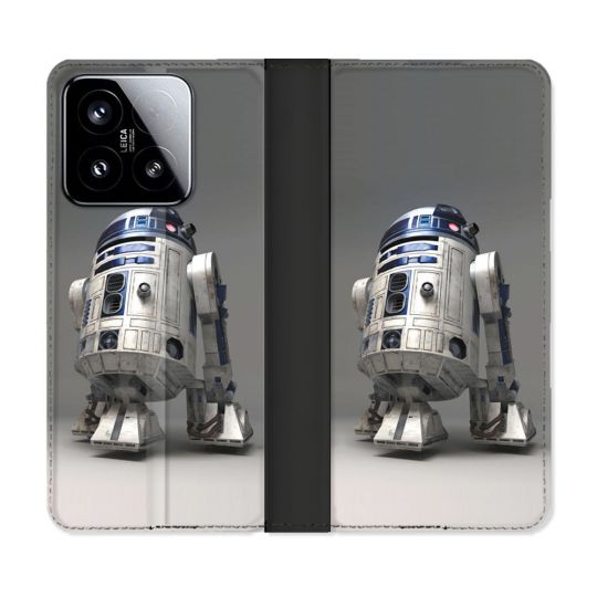 Housse cuir portefeuille Pour Xiaomi 15 Star Wars - R2D2