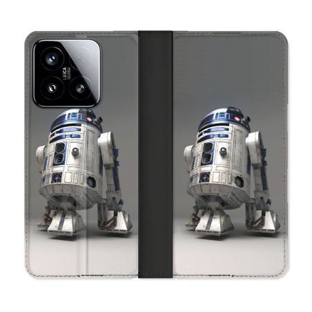 Housse cuir portefeuille Pour Xiaomi 15 Star Wars - R2D2