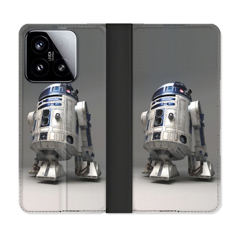 Housse cuir portefeuille Pour Xiaomi 15 Star Wars - R2D2