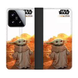 Housse cuir portefeuille Pour Xiaomi 15 Star Wars - Yoda bebe soleil