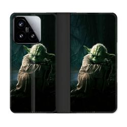 Housse cuir portefeuille Pour Xiaomi 15 Star Wars - Yoda sombre