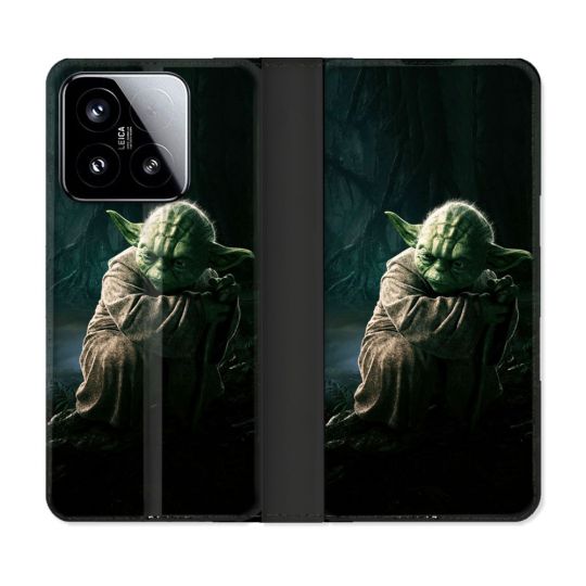 Housse cuir portefeuille Pour Xiaomi 15 Star Wars - Yoda sombre