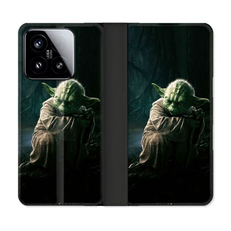 Housse cuir portefeuille Pour Xiaomi 15 Star Wars - Yoda sombre