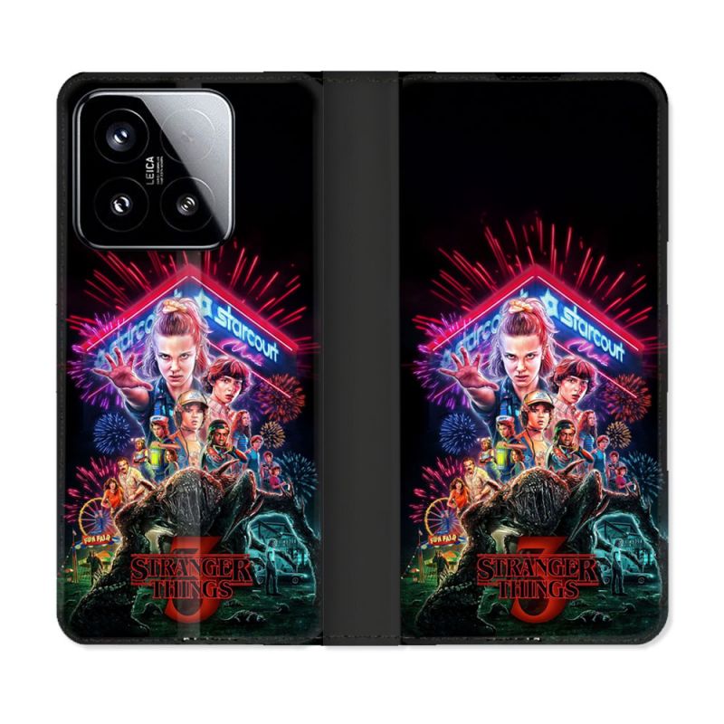 Housse cuir portefeuille Pour Xiaomi 15 Stranger Things Affiche 3