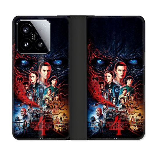 Housse cuir portefeuille Pour Xiaomi 15 Stranger Things Affiche 4