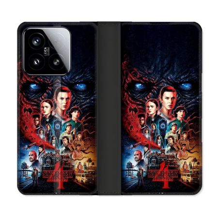 Housse cuir portefeuille Pour Xiaomi 15 Stranger Things Affiche 4