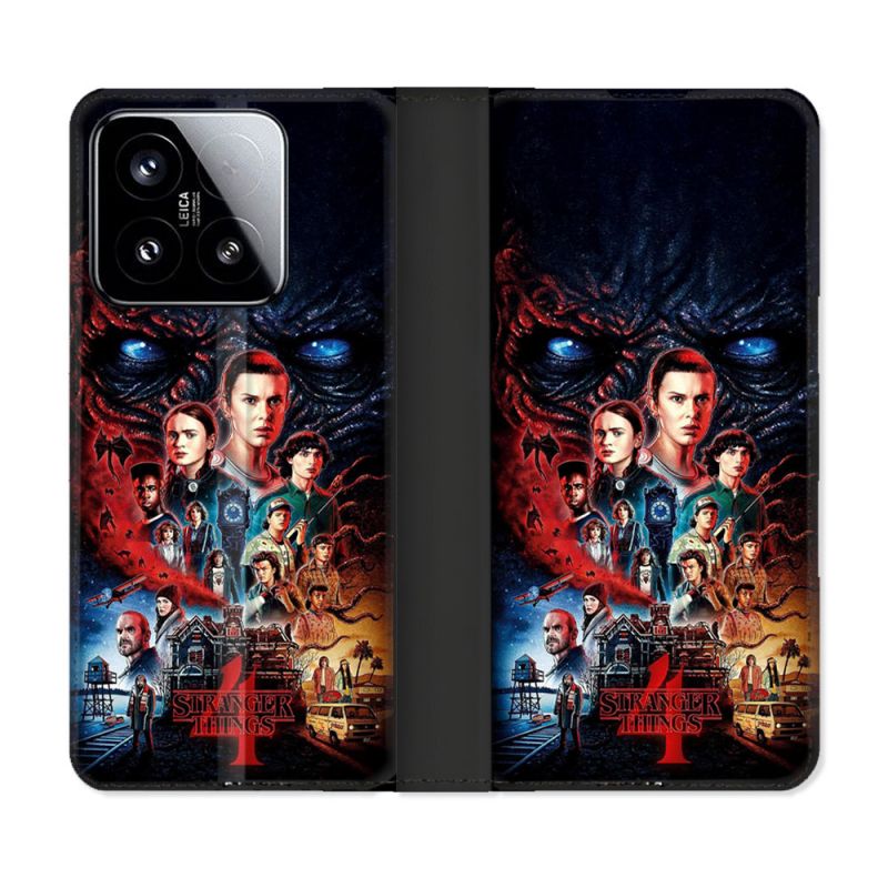 Housse cuir portefeuille Pour Xiaomi 15 Stranger Things Affiche 4