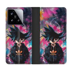 Housse cuir portefeuille Pour Xiaomi 15 Street Art Sangoku