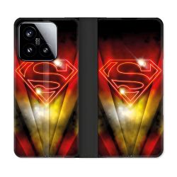 Housse cuir portefeuille Pour Xiaomi 15 Superman Logo