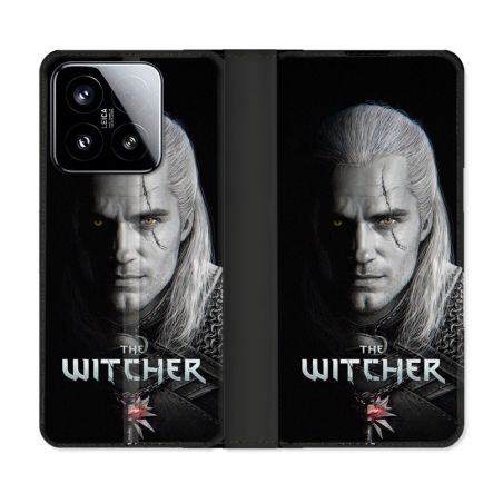 Housse cuir portefeuille Pour Xiaomi 15 The Witcher Noir