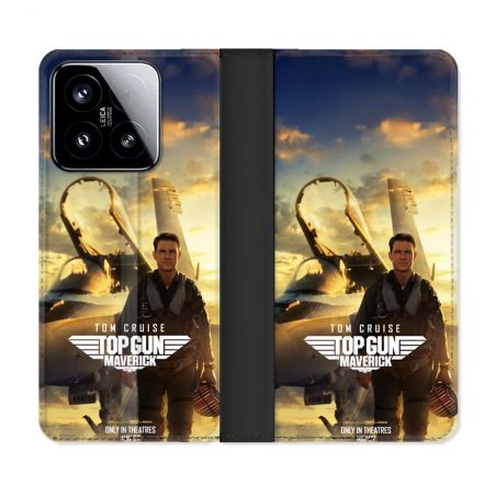 Housse cuir portefeuille Pour Xiaomi 15 Top Gun