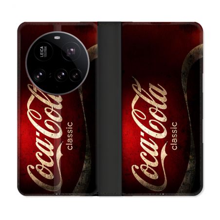 Housse cuir portefeuille Pour Xiaomi 15 Ultra Coca Cola Classique