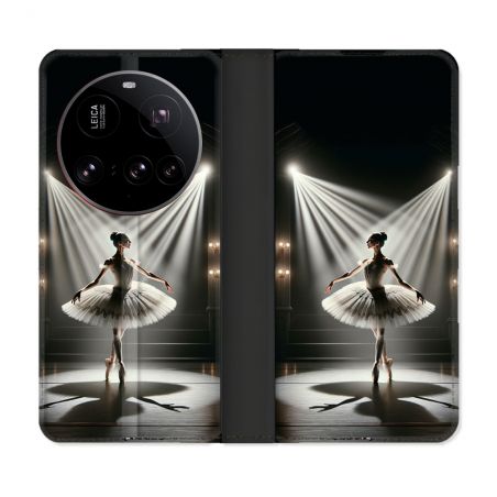Housse cuir portefeuille Pour Xiaomi 15 Ultra Danseuse Lumière