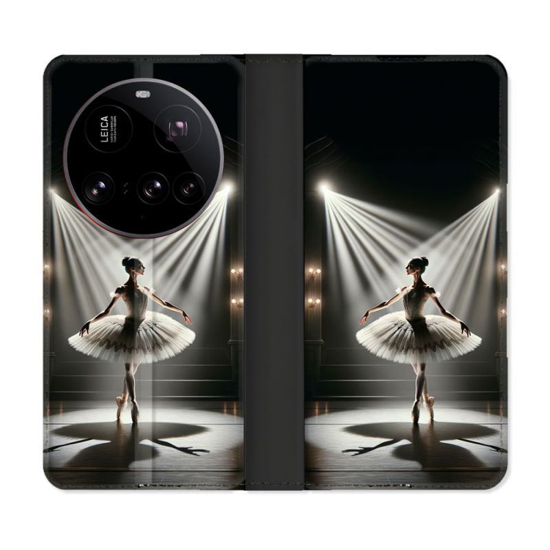 Housse cuir portefeuille Pour Xiaomi 15 Ultra Danseuse Lumière