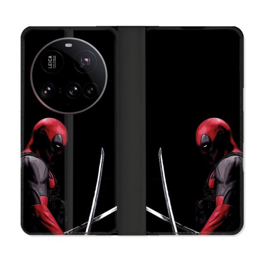 Housse cuir portefeuille Pour Xiaomi 15 Ultra Deadpool Epee