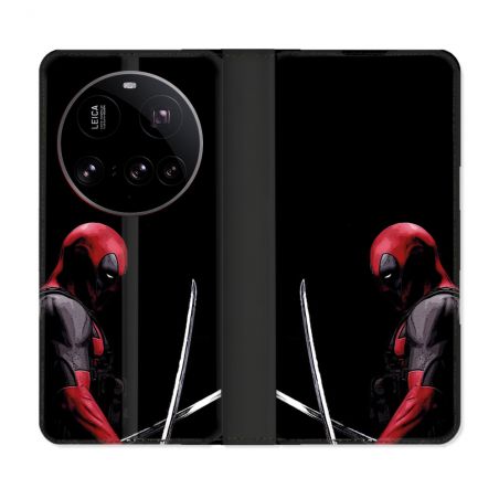 Housse cuir portefeuille Pour Xiaomi 15 Ultra Deadpool Epee