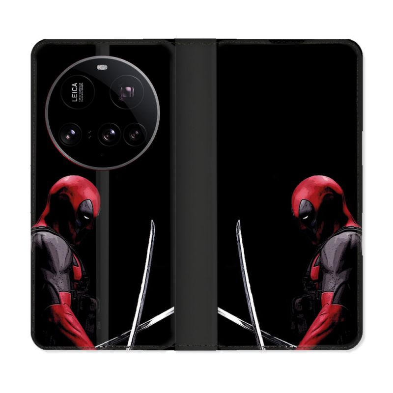 Housse cuir portefeuille Pour Xiaomi 15 Ultra Deadpool Epee