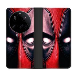 Housse cuir portefeuille Pour Xiaomi 15 Ultra Deadpool Yeux