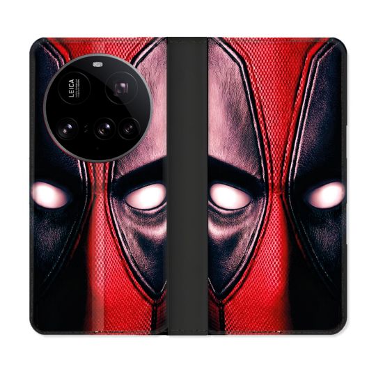 Housse cuir portefeuille Pour Xiaomi 15 Ultra Deadpool Yeux