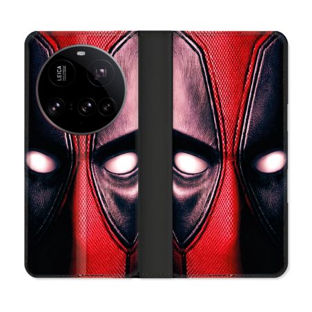 Housse cuir portefeuille Pour Xiaomi 15 Ultra Deadpool Yeux