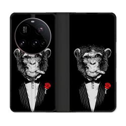 Housse cuir portefeuille Pour Xiaomi 15 Ultra Decale Singe Mafia
