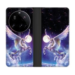 Housse cuir portefeuille Pour Xiaomi 15 Ultra Fantastique Licorne Céleste