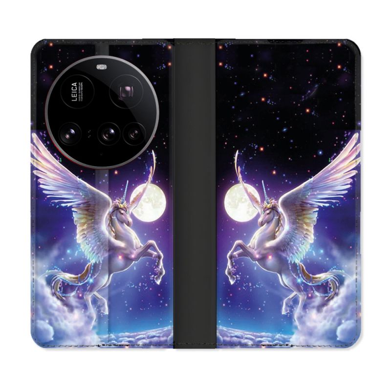 Housse cuir portefeuille Pour Xiaomi 15 Ultra Fantastique Licorne Céleste